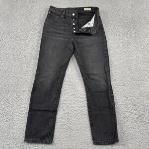 Levi's 501 Jeans Mens 29x30 Black Original Fit Selvedge Denim Hemp 12501-0426
